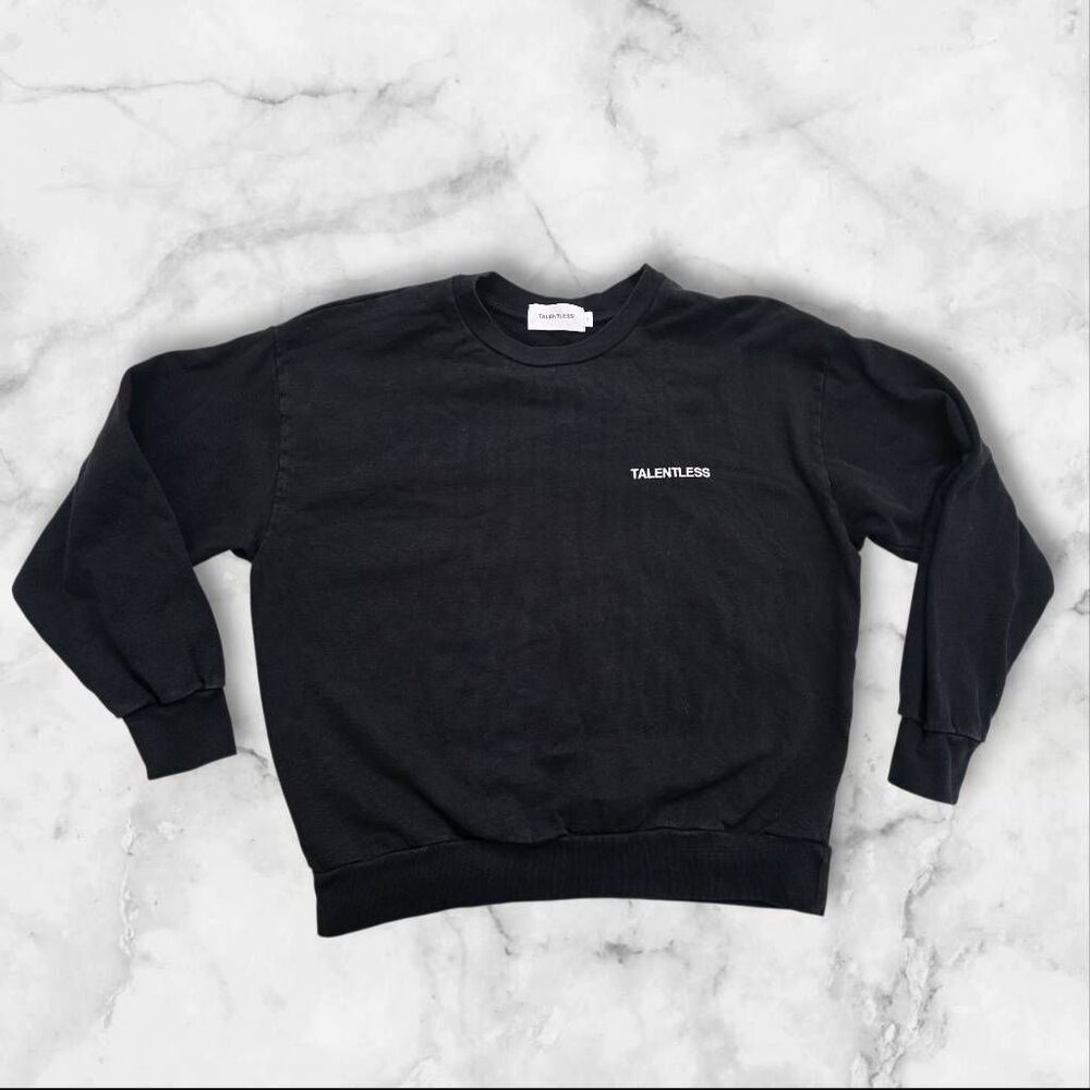 Talentless Black Crewneck Size Small